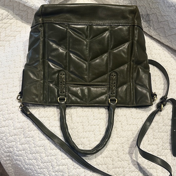 Patricia Nash Olive Green Quilted Tote - Picture 2 of 7